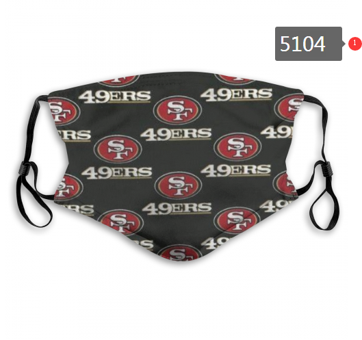 2020 NFL San Francisco 49ers #5 Dust mask with filter->nfl dust mask->Sports Accessory
